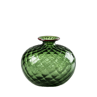 Venini Monofiori Balloton 100.36 vase h. 12.5 cm. Venini Monofiore Balloton Apple Green Thread Red - Buy now on ShopDecor - Discover the best products by VENINI design