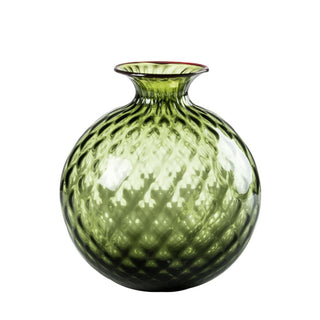 Venini Monofiori Balloton 100.18 vase h. 20.5 cm. Venini Monofiore Balloton Apple Green Thread Red - Buy now on ShopDecor - Discover the best products by VENINI design