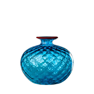 Venini Monofiori Balloton 100.36 vase h. 12.5 cm. Venini Monofiore Balloton Aquamarine Thread Red - Buy now on ShopDecor - Discover the best products by VENINI design