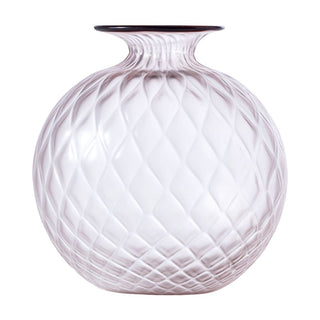 Venini Monofiori Balloton 100.29 vase h. 24.5 cm. Venini Monofiore Balloton Cipria Pink Thread Ox Blood Red - Buy now on ShopDecor - Discover the best products by VENINI design