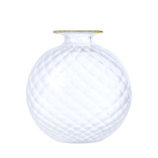 Venini Frozen Monofiori Balloton 100.18 vase crystal-crystal gold leaf thread sandblasted h. 20.5 cm. - Buy now on ShopDecor - Discover the best products by VENINI design