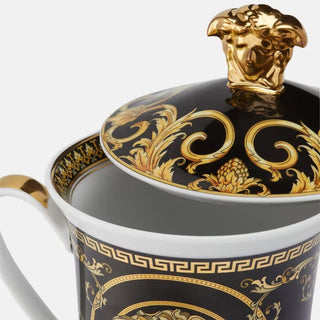 Versace meets Rosenthal 30 Years Mug Collection Virtus Gala Black mug with lid - Buy now on ShopDecor - Discover the best products by VERSACE HOME design