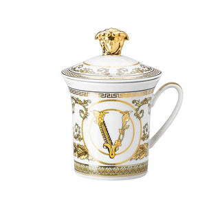 Versace meets Rosenthal 30 Years Mug Collection Virtus Gala White mug with lid - Buy now on ShopDecor - Discover the best products by VERSACE HOME design