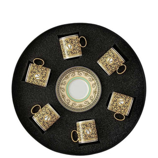 Versace meets Rosenthal Barocco Mosaic set of 6 espresso c/s - Buy now on ShopDecor - Discover the best products by VERSACE HOME design