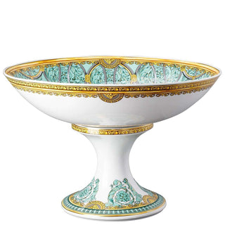 Versace meets Rosenthal La scala del Palazzo Bowl on foot diam. 35 cm. green - Buy now on ShopDecor - Discover the best products by VERSACE HOME design