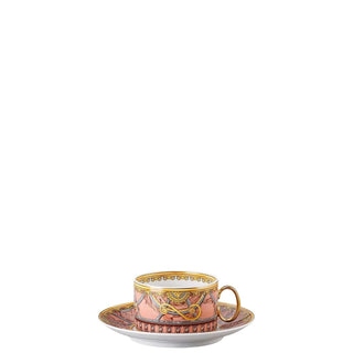 Versace meets Rosenthal La scala del Palazzo Tea cup and saucer pink - Buy now on ShopDecor - Discover the best products by VERSACE HOME design