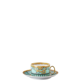 Versace meets Rosenthal La scala del Palazzo Tea cup and saucer green - Buy now on ShopDecor - Discover the best products by VERSACE HOME design