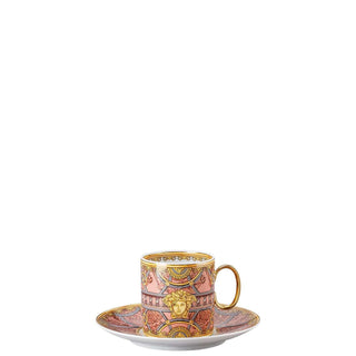 Versace meets Rosenthal La scala del Palazzo High coffee cup and saucer pink - Buy now on ShopDecor - Discover the best products by VERSACE HOME design