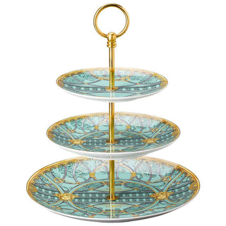 Versace meets Rosenthal La scala del Palazzo Etagere 3 tiers green - Buy now on ShopDecor - Discover the best products by VERSACE HOME design