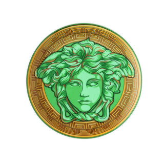 Versace meets Rosenthal Medusa Amplified plate diam. 17 cm. Versace Green Coin - Buy now on ShopDecor - Discover the best products by VERSACE HOME design