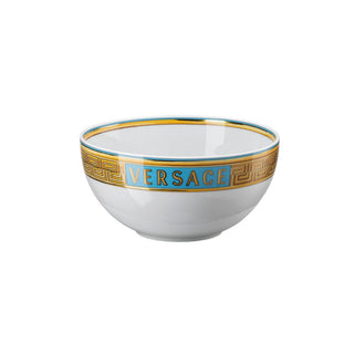 Versace meets Rosenthal Medusa Amplified soup bowl diam. 15 cm. Versace Blue Coin - Buy now on ShopDecor - Discover the best products by VERSACE HOME design