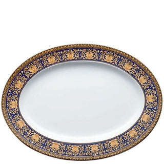 Versace meets Rosenthal Medusa Blue Oval platter 34x24.5 cm. - Buy now on ShopDecor - Discover the best products by VERSACE HOME design