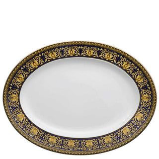 Versace meets Rosenthal Medusa Blue Oval platter 40.5x30 cm. - Buy now on ShopDecor - Discover the best products by VERSACE HOME design