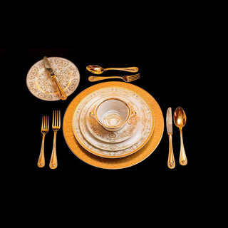 Versace meets Rosenthal Medusa Gala Gold Plate diam. 27 cm. - Buy now on ShopDecor - Discover the best products by VERSACE HOME design