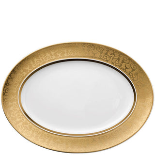 Versace meets Rosenthal Medusa Gala Gold Oval platter 40.5x30 cm. - Buy now on ShopDecor - Discover the best products by VERSACE HOME design