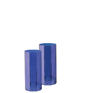 Versace meets Rosenthal Medusa Lumière Rhapsody Set 2 longdrink glass Versace Transparent cobalt blue - Buy now on ShopDecor - Discover the best products by VERSACE HOME design