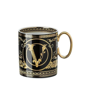 Versace meets Rosenthal Virtus Gala Black mug with handle - Buy now on ShopDecor - Discover the best products by VERSACE HOME design