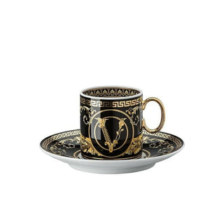 Versace meets Rosenthal Virtus Gala Black espresso cup & saucer - Buy now on ShopDecor - Discover the best products by VERSACE HOME design