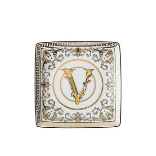 Versace meets Rosenthal Virtus Gala White bowl square flat 12x12 cm - Buy now on ShopDecor - Discover the best products by VERSACE HOME design