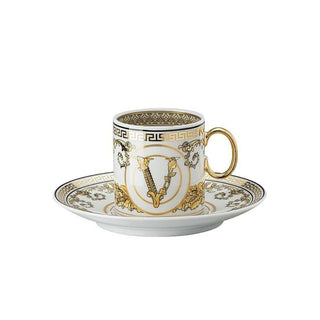 Versace meets Rosenthal Virtus Gala White espresso cup & saucer - Buy now on ShopDecor - Discover the best products by VERSACE HOME design