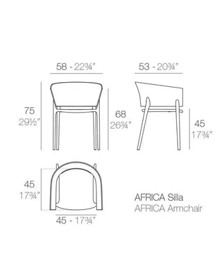 Vondom Africa armchair in polypropylene
