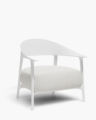 Vondom Africa lounge chair in polypropylene white colour with upholstered Baiona seat