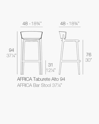 Vondom Africa stool in polypropylene