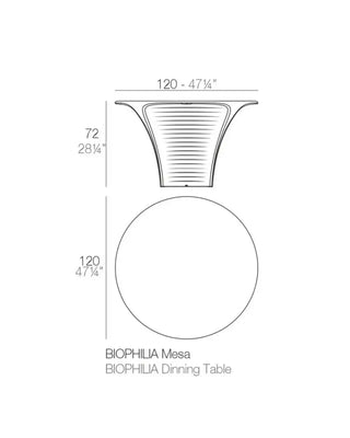 Vondom Biophilia polyethylene table with HPL top Ø 120 cm