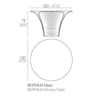 Vondom Biophilia table with top HPL diam.120 cm white - Buy now on ShopDecor - Discover the best products by VONDOM design