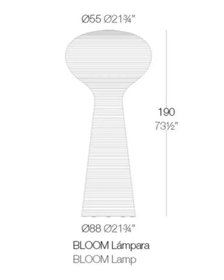 Vondom Bloom LED floor lamp in Ice White 2101 polyethylene