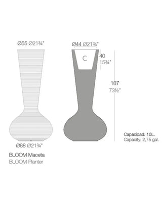 Vondom Bloom Planter vase in polyethylene