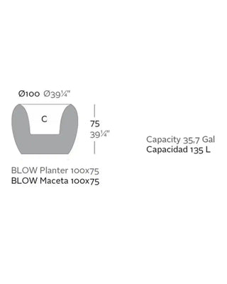 Vondom Blow Planter vase in polyethylene