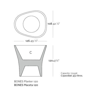 Vondom Bones vase h.120 cm LED bright white by L & R Palomba - Buy now on ShopDecor - Discover the best products by VONDOM design