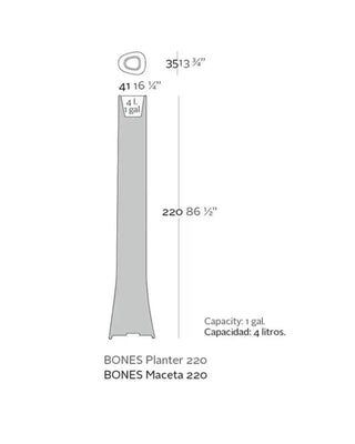 Vondom Bones Planter vase in polyethylene