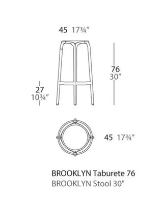 Vondom Brooklyn stool in polypropylene