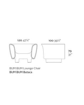 Vondom Bum Bum lounge chair in polyethylene