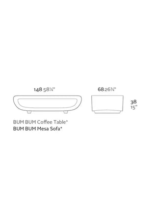 Vondom Bum Bum low table in polyethylene
