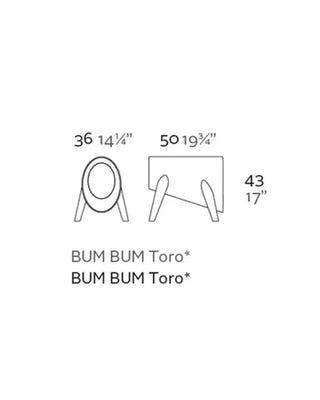 Vondom Bum Bum Toro low stool in polyethylene