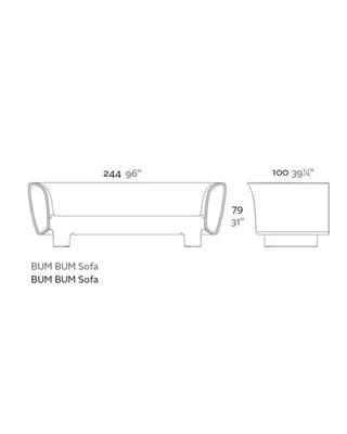 Vondom Bum Bum sofa in polyethylene
