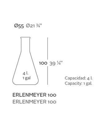 Vondom Chemistubes Erlenmeyer vase in lacquered polyethylene