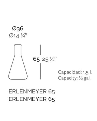 Vondom Chemistubes Erlenmeyer vase in lacquered polyethylene