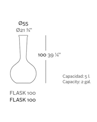 Vondom Chemistubes Flask vase in lacquered polyethylene