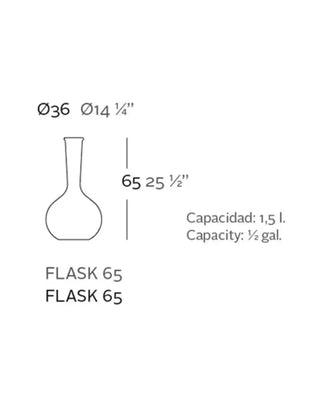 Vondom Chemistubes Flask vase in lacquered polyethylene