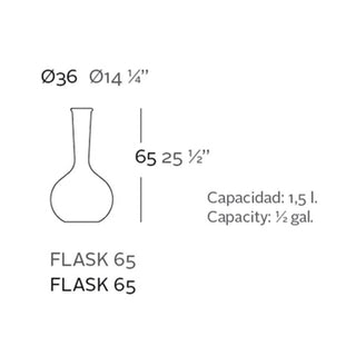 Vondom Chemistubes Flask vase for indoor h.65 cm by Teresa Sapey - Buy now on ShopDecor - Discover the best products by VONDOM design