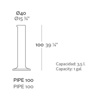 Vondom Chemistubes Pipe vase for indoor h.100 cm by Teresa Sapey - Buy now on ShopDecor - Discover the best products by VONDOM design