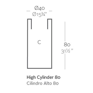 Vondom Cilindro Alto vase diam. 40 h. 80 cm. by Studio Vondom - Buy now on ShopDecor - Discover the best products by VONDOM design