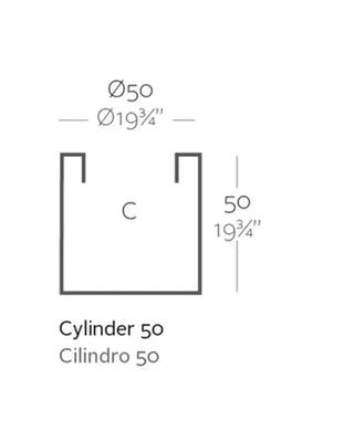 Vondom Cilindro Planter vase in polyethylene
