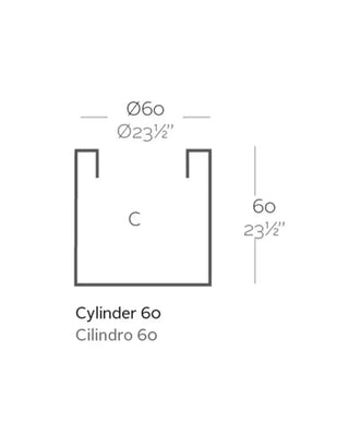 Vondom Cilindro Planter vase in polyethylene