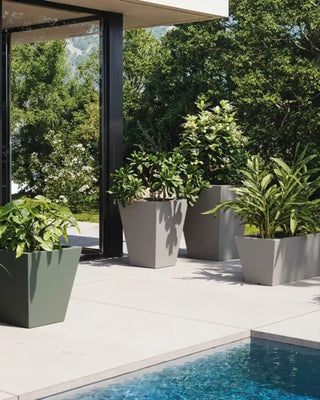 Vondom Cono Cuadrado Alto Planter vase in polyethylene