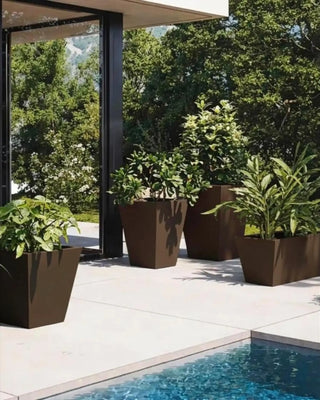 Vondom Cono Cuadrado Alto Planter vase in polyethylene